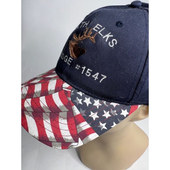 Luna Pier Bath NY Elks Lodge Cap  OS Adjustable Blue - Picture 4 of 13